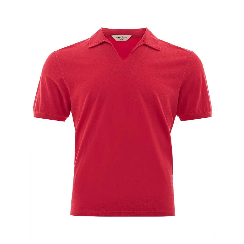 Gran Sasso pink Cotton Polo Men's Elegance