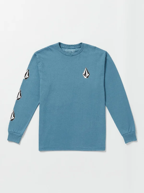 Big Boys Iconic Stone Long Sleeve Tee - Indigo Ridge