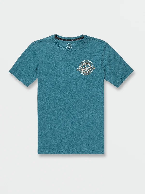 Big Boys Initial Short Sleeve Tee - Carribean Heather