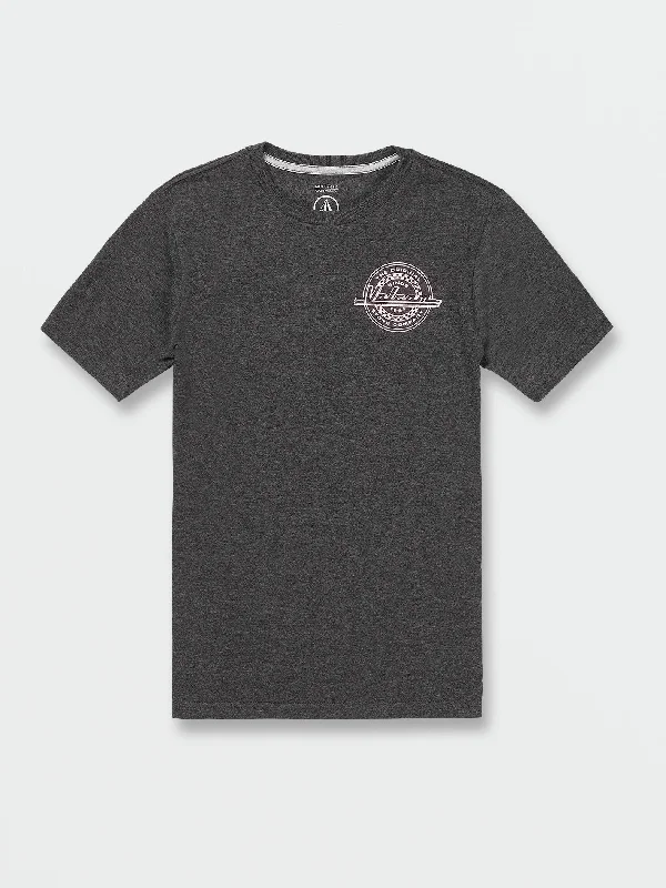 Big Boys Initial Short Sleeve Tee - Dark Black Heather