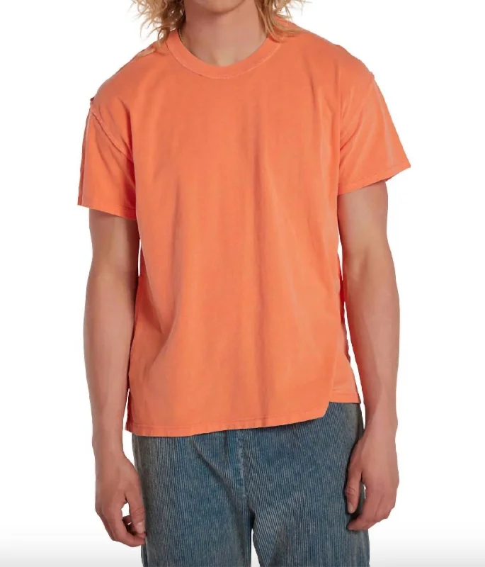 Inside Out Tee In Washed Cantaloupe