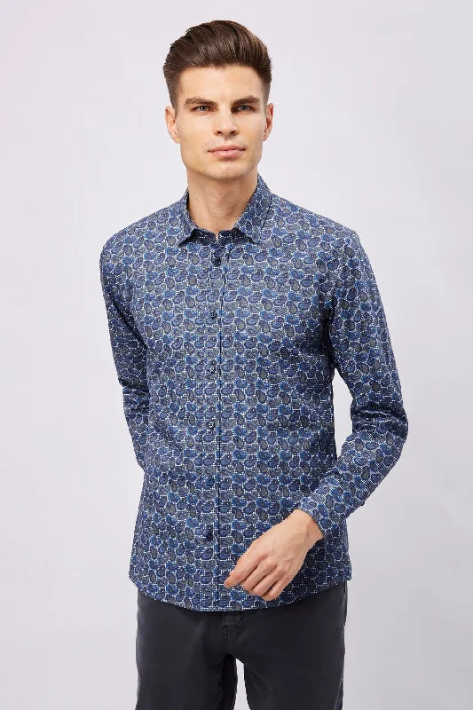 Leo Herringbone and Paisley Shirt