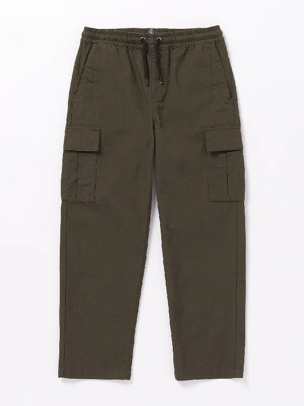 Big Boys March Cargo Elastic Waist Pants - Wren