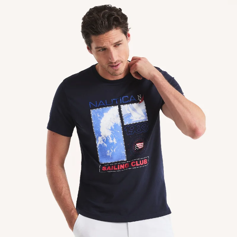 Nautica Mens 1983 Sailing Club Graphic T-Shirt