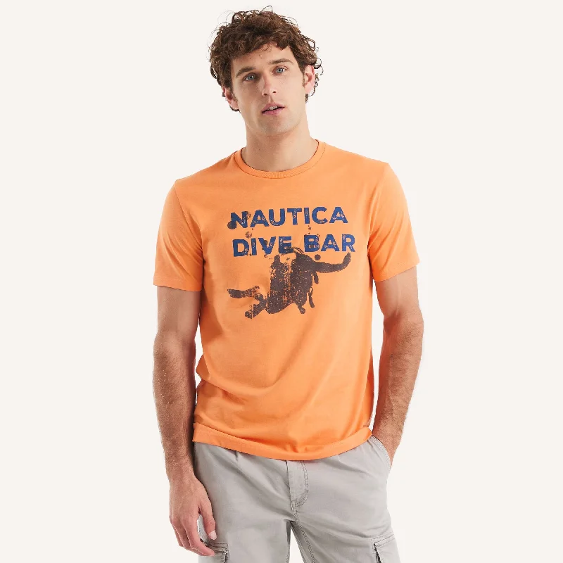 Nautica Mens Dive Bar Graphic T-Shirt