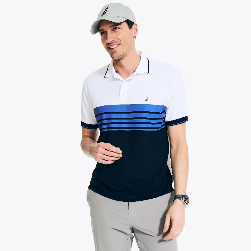 Nautica Mens Navtech Classic Fit Chest-Stripe Polo