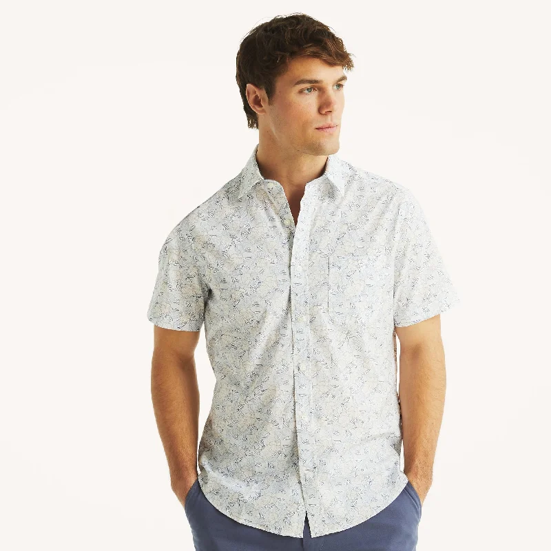 Nautica Mens Printed Short-Sleeve Shirt