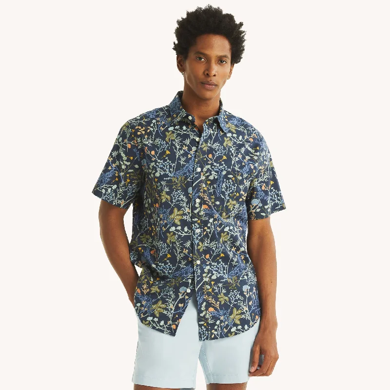 Nautica Mens Printed Short-Sleeve Shirt