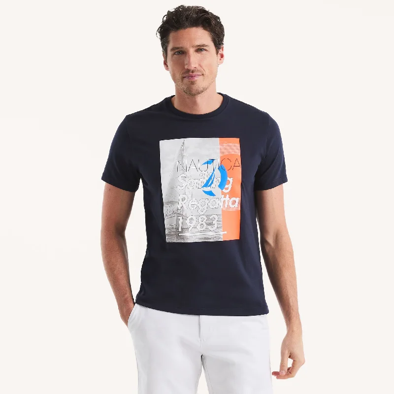 Nautica Mens Sailing Regatta Graphic T-Shirt