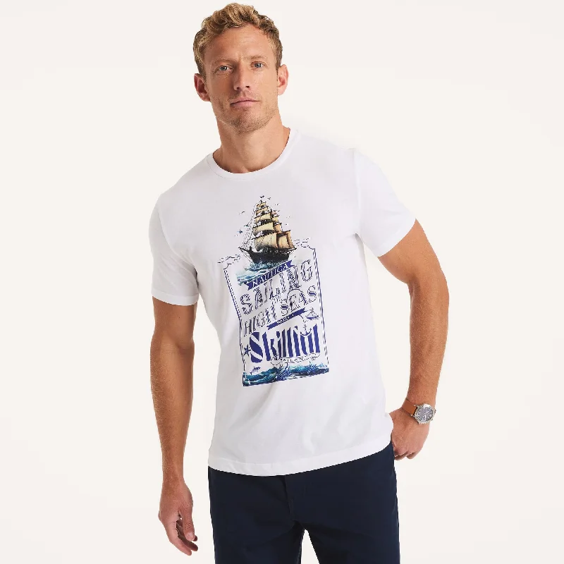 Nautica Mens Smooth Sailing Graphic T-Shirt