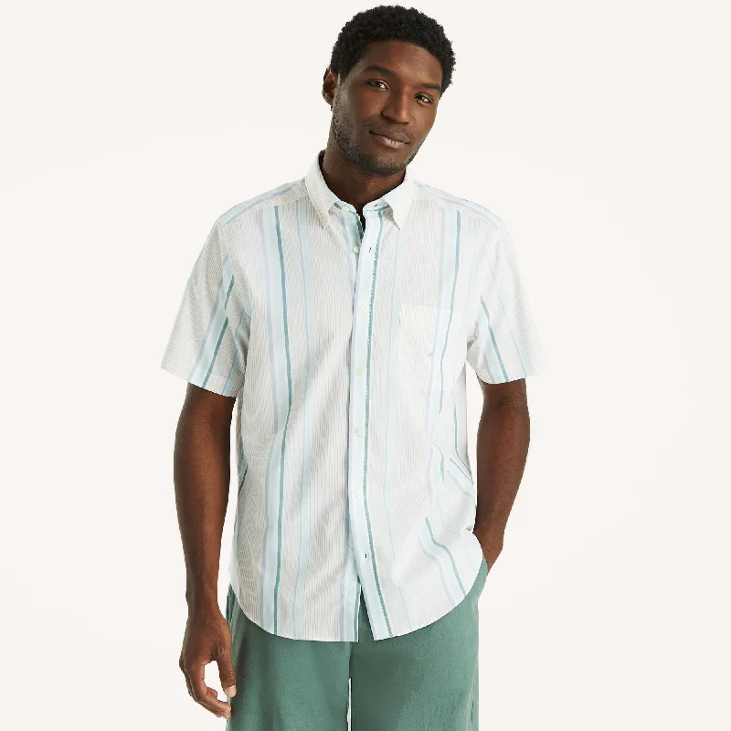 Nautica Mens Striped Short-Sleeve Shirt