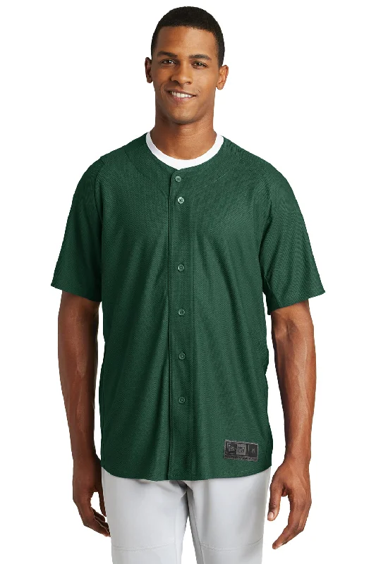 New Era Mens Diamond Era Moisture Wicking Short Sleeve Jersey - Dark Green