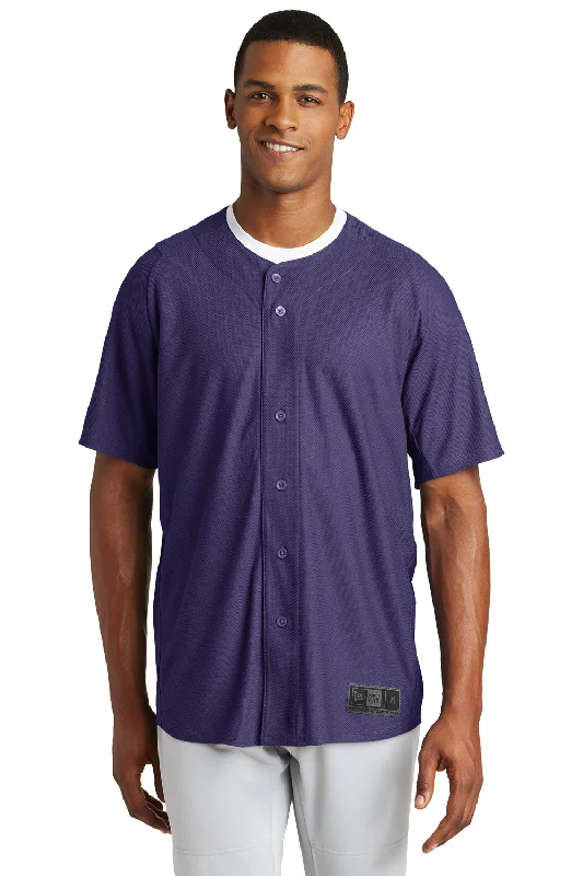 New Era Mens Diamond Era Moisture Wicking Short Sleeve Jersey - Purple - Closeout