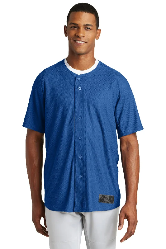 New Era Mens Diamond Era Moisture Wicking Short Sleeve Jersey - Royal Blue