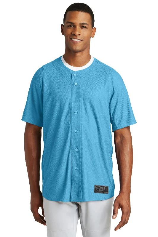 New Era Mens Diamond Era Moisture Wicking Short Sleeve Jersey - Sky Blue - Closeout