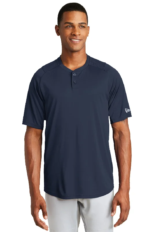 New Era Mens Diamond Era Moisture Wicking Short Sleeve Jersey - Navy Blue