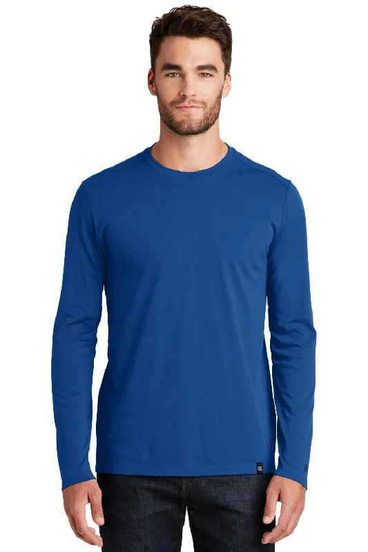 New Era Mens Heritage Long Sleeve Crewneck T-Shirt - Royal Blue