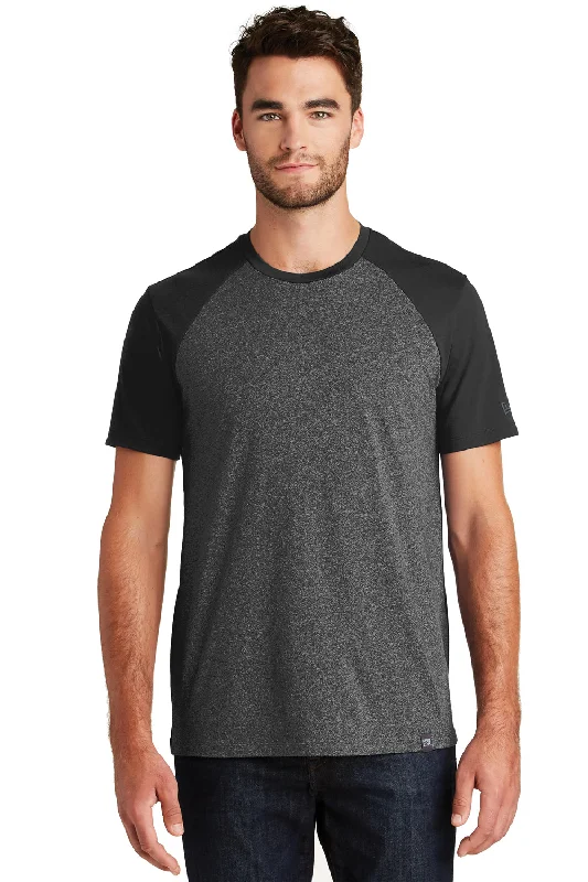 New Era Mens Heritage Short Sleeve Crewneck T-Shirt - Black Twist/Black