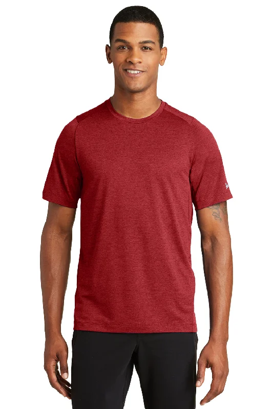 New Era Mens Series Performance Jersey Moisture Wicking Short Sleeve Crewneck T-Shirt - Crimson Red - Closeout