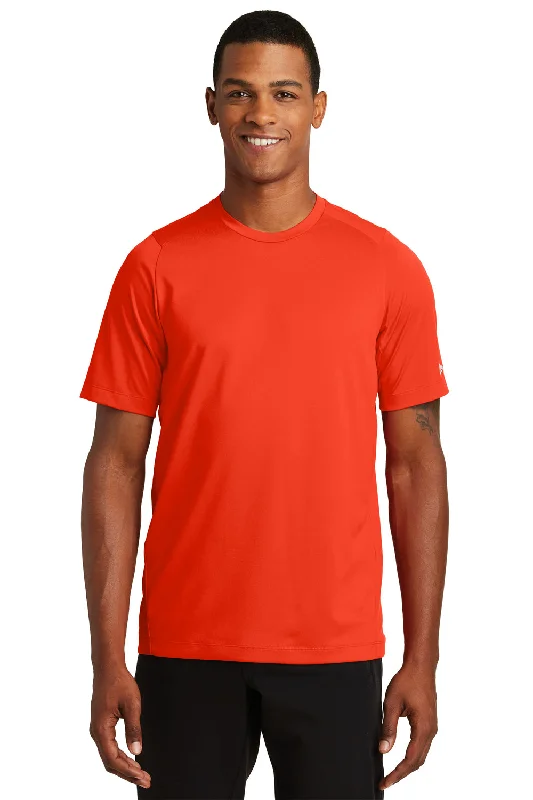 New Era Mens Series Performance Jersey Moisture Wicking Short Sleeve Crewneck T-Shirt - Orange