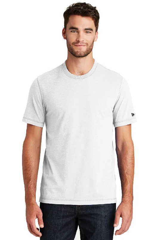 New Era Mens Sueded Short Sleeve Crewneck T-Shirt - White - Closeout