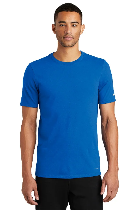 Nike Mens Dri-Fit Moisture Wicking Short Sleeve Crewneck T-Shirt - Game Royal Blue