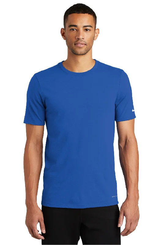 Nike Mens Dri-Fit Moisture Wicking Short Sleeve Crewneck T-Shirt - Rush Blue