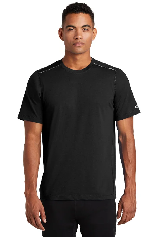 Ogio Mens Endurance Peak Jersey Moisture Wicking Short Sleeve Crewneck T-Shirt - Blacktop