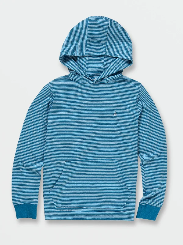 Big Boys Pinstone Hooded Long Sleeve Shirt - Blue Drift