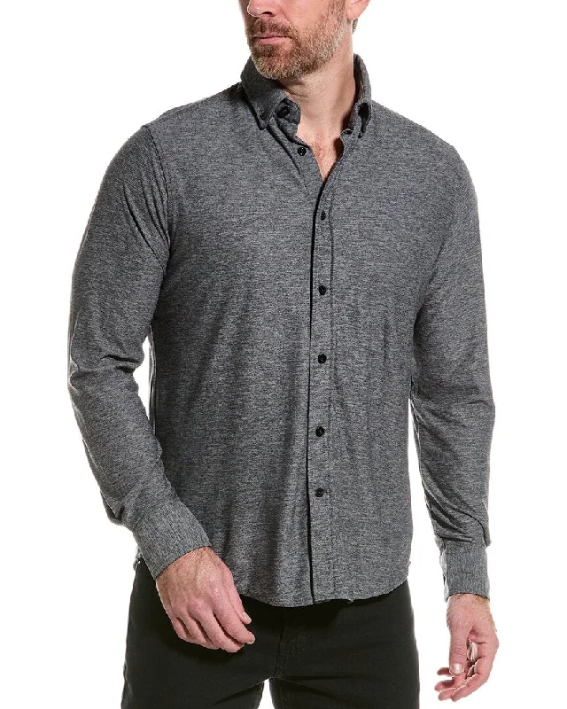 Report Collection Pique Print Sport Shirt