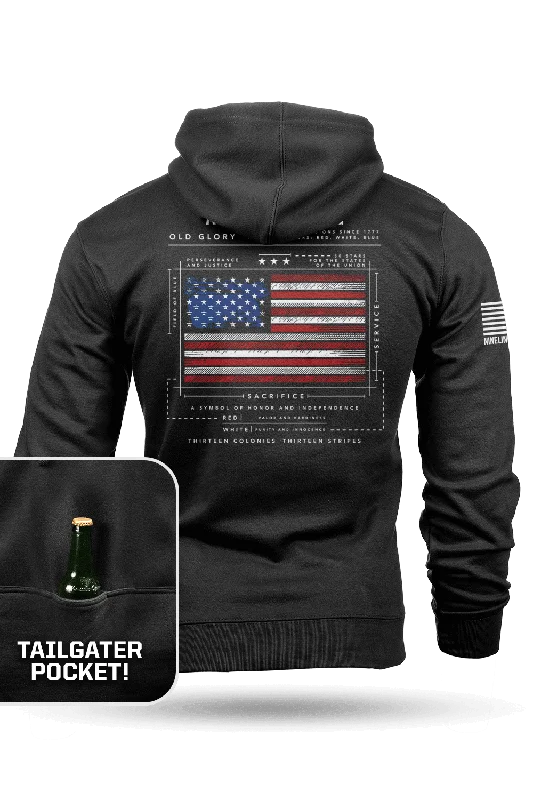 American Flag Schematic - Tailgater Hoodie