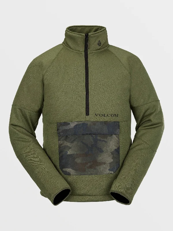 Mens Tech Fleece Pullover - Military