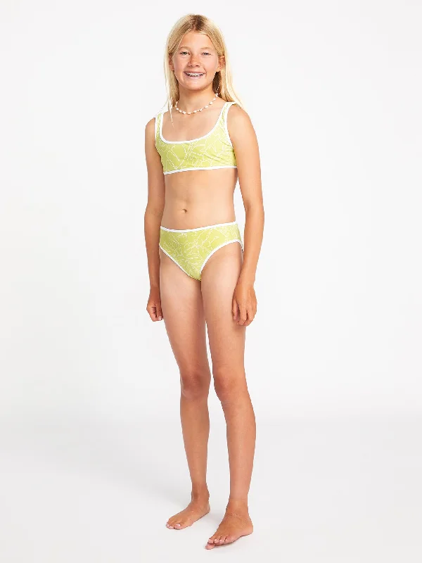 Girls Tropicoco Crop Top Set - Citron