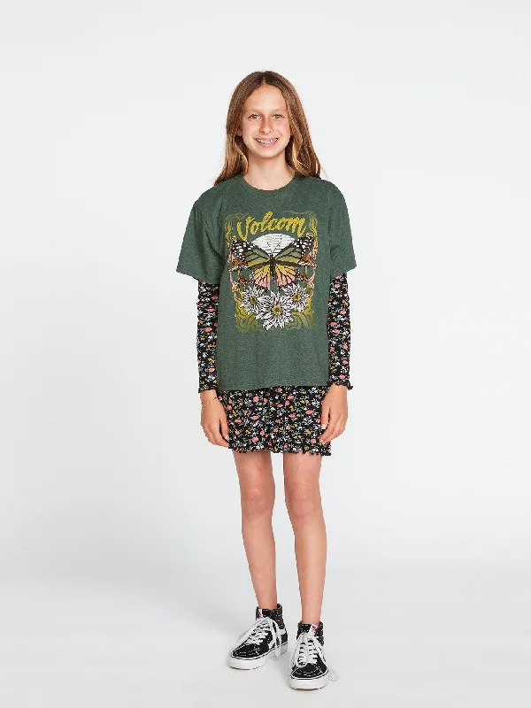 Girls Truly Stoked Boyfriend Short Sleeve Tee - Dark Pine