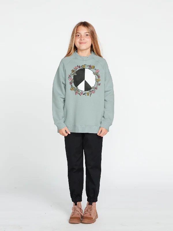 Girls Truly Stokin Boyfriend Sweatshirt - Stone Blue