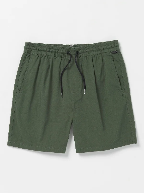 Villa Rue Elastic Waist Shorts - Squadron Green