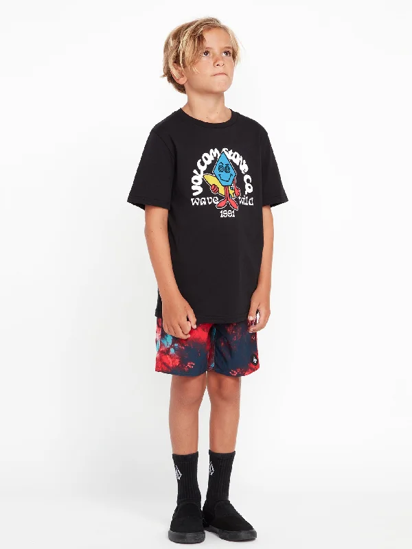 Little Boys Wave Wild Short Sleeve Tee - Black