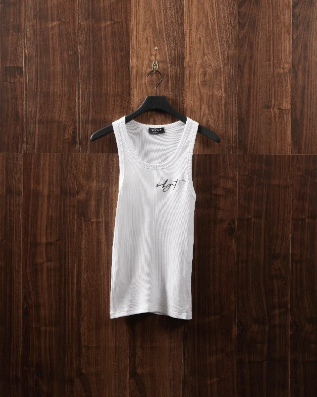 WHYAT TANKTOP SIGNATURE LOGO WHITE