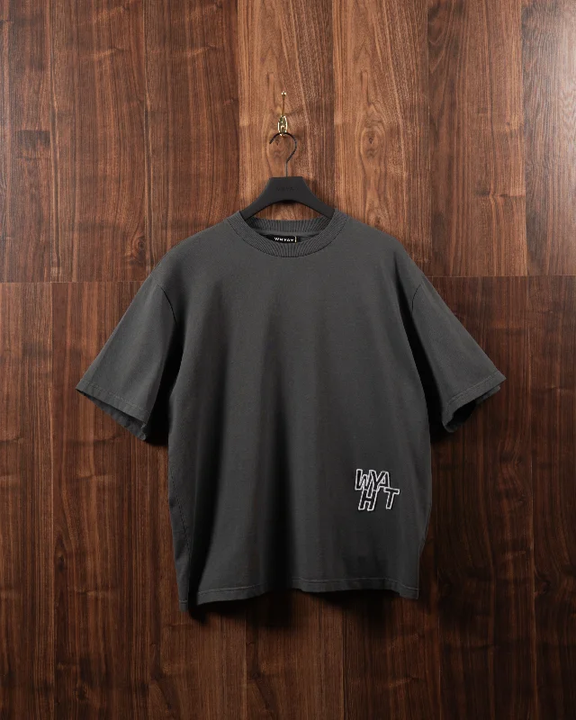 WHYAT TEE DEFORMED LOGO -VINTAGE GREY