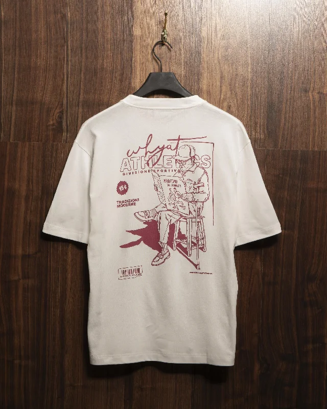 WHYAT TEE "LA RIVISTA MILANO" VINTAGE WHITE/RED