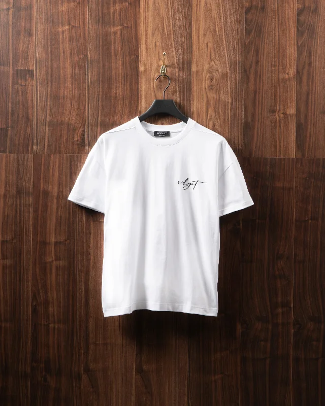 WHYAT TEE SIGNATURE-LOGO -WHITE