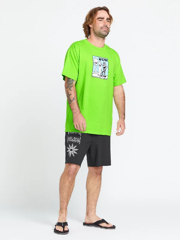 Wow Short Sleeve Tee -  Electric Green