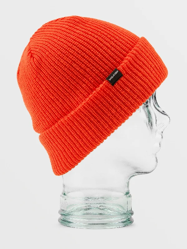 Kids Lined Beanie - Orange Shock